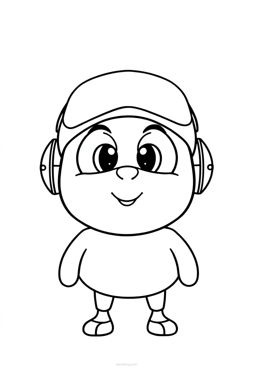 Pilot coloring page for kids
