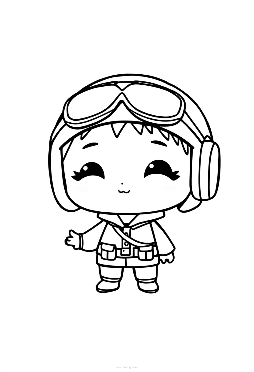 Pilot coloring page for kids