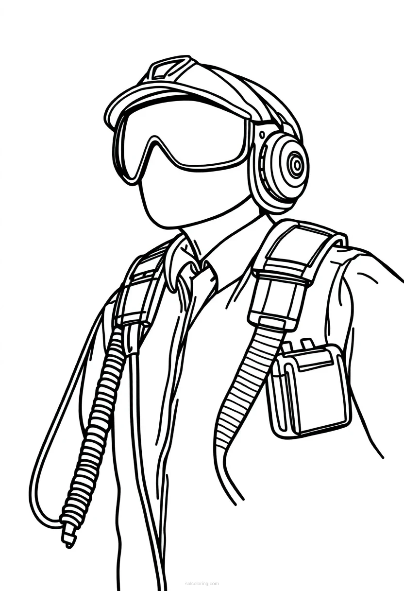 Pilot coloring page for kids