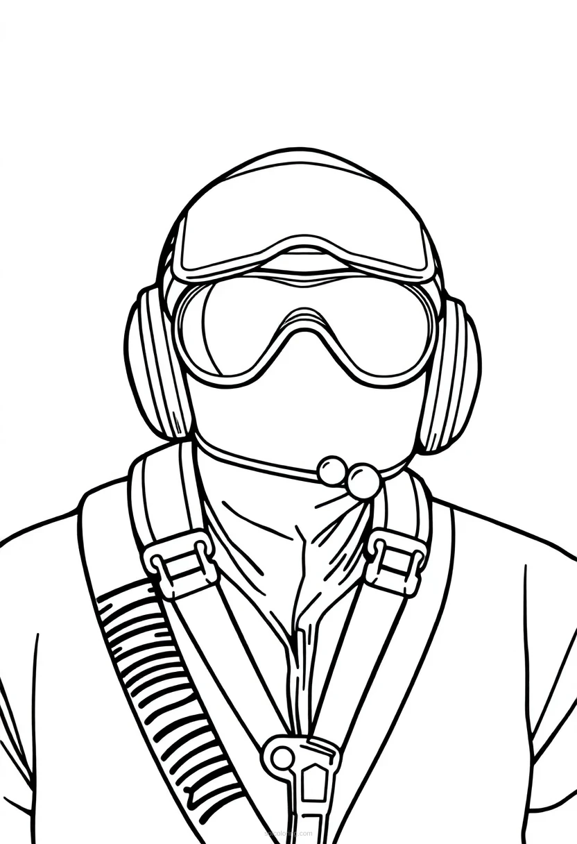 Pilot coloring page for kids
