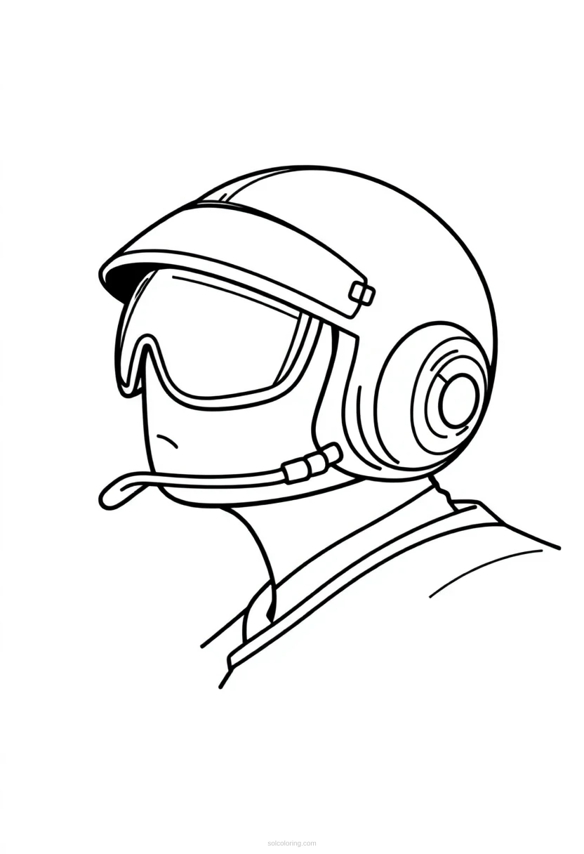 Pilot coloring page for kids