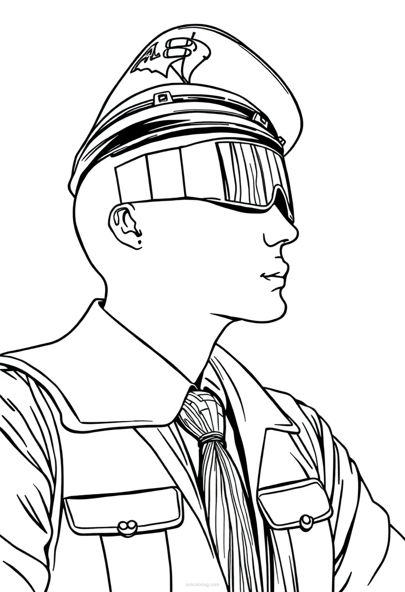 Pilot coloring page for kids
