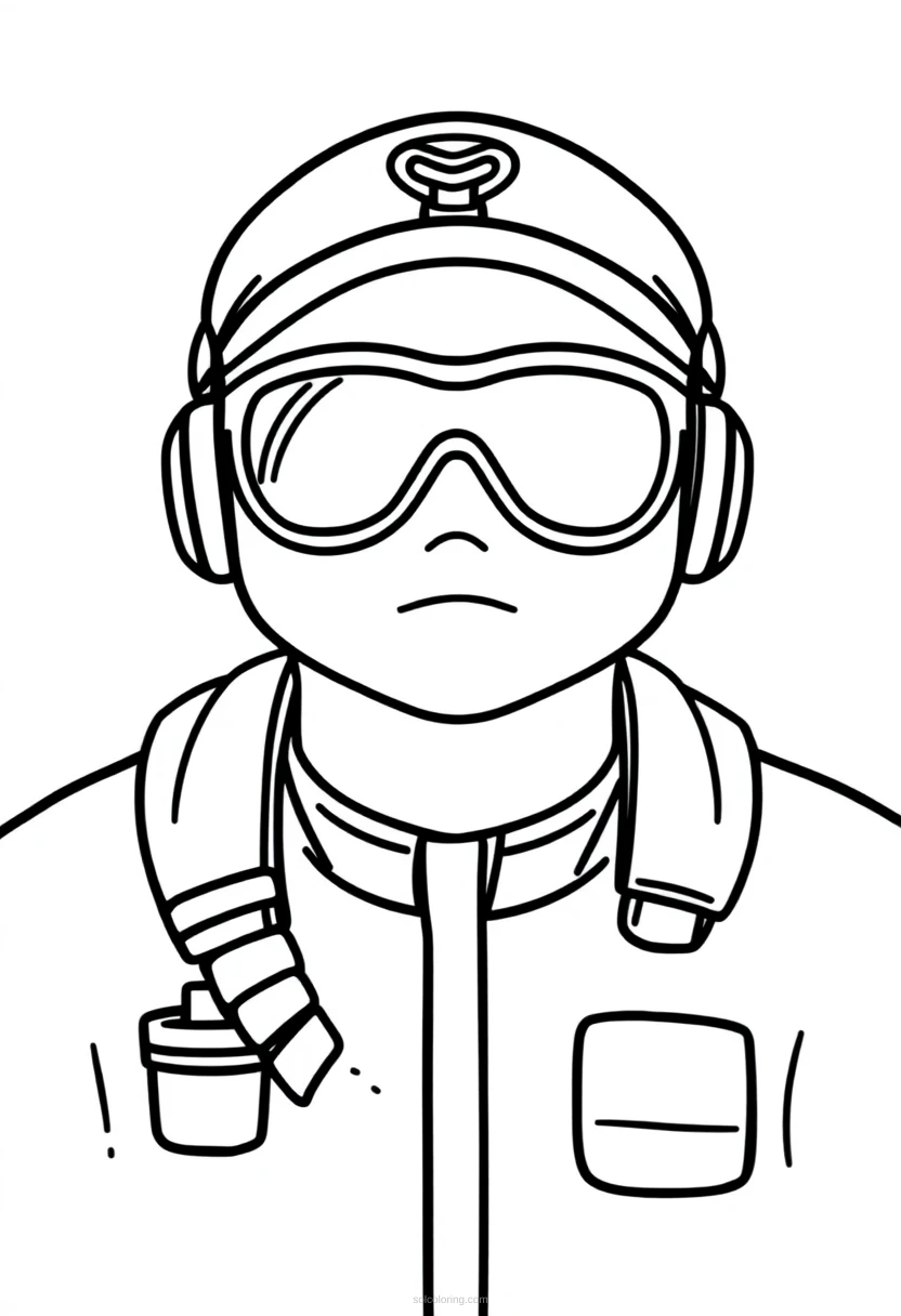 Pilot coloring page for kids
