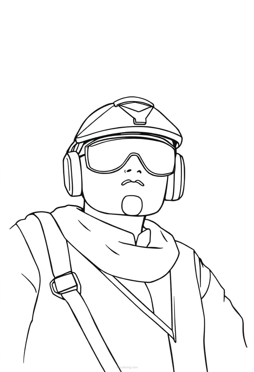 Pilot coloring page for kids