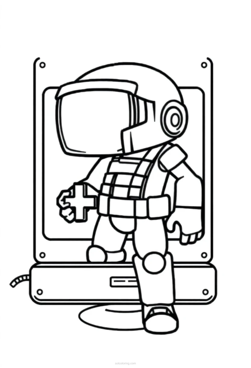 Pixel Art Game Over Screen coloring page for kids
