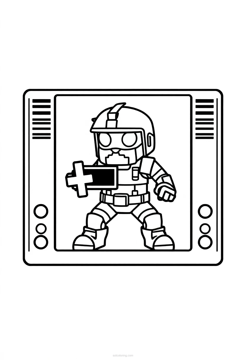 Pixel Art Game Over Screen coloring page for kids