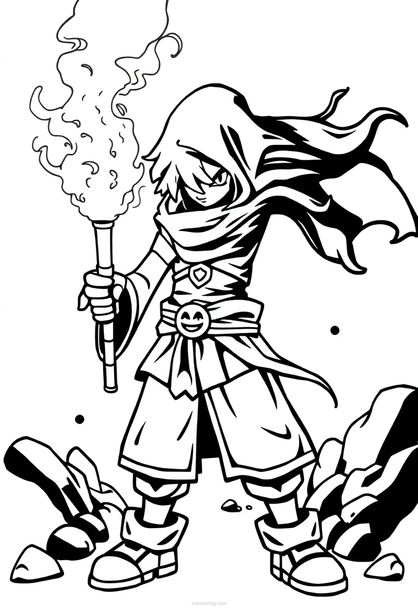 Pixel Art Magic Spell Effects coloring pages