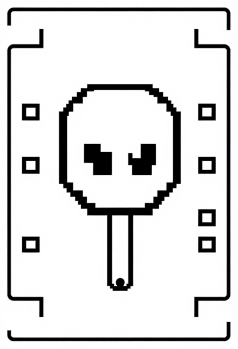 Pixelated Breakout Paddle coloring page, free printable