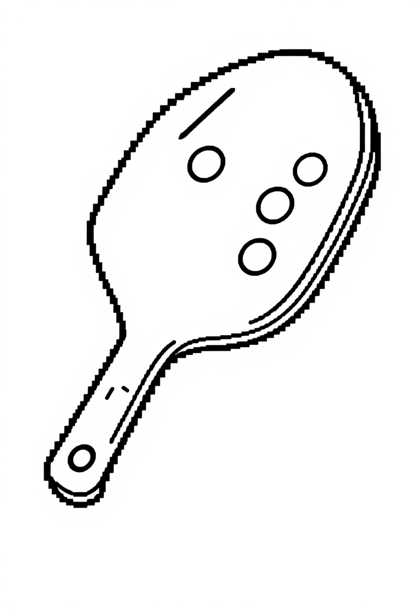 Pixelated Breakout Paddle coloring page, free printable