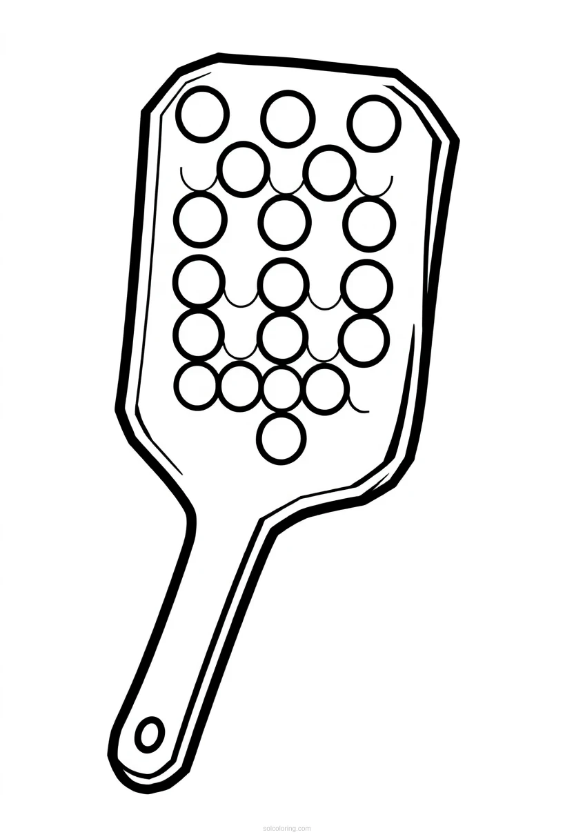 Pixelated Breakout Paddle coloring page for kids