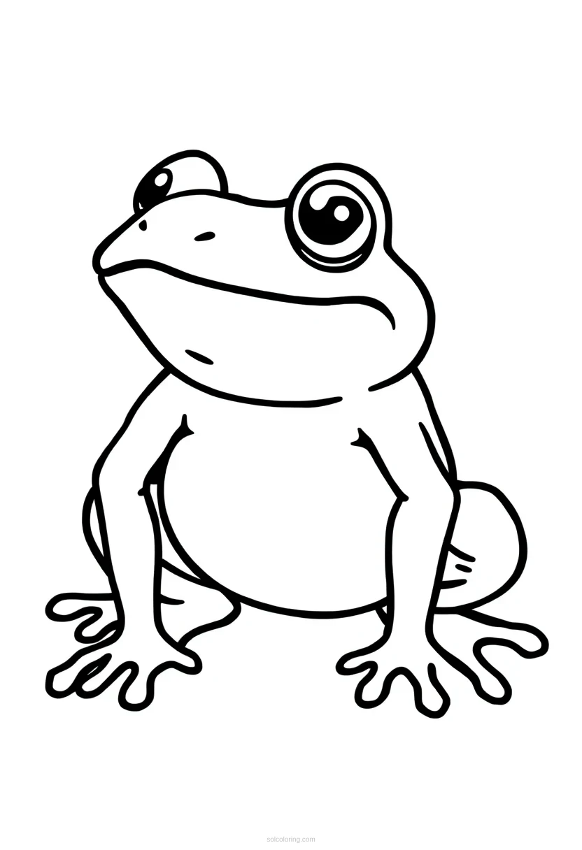 Pixelated Frogger-Style Frog coloring page for kids