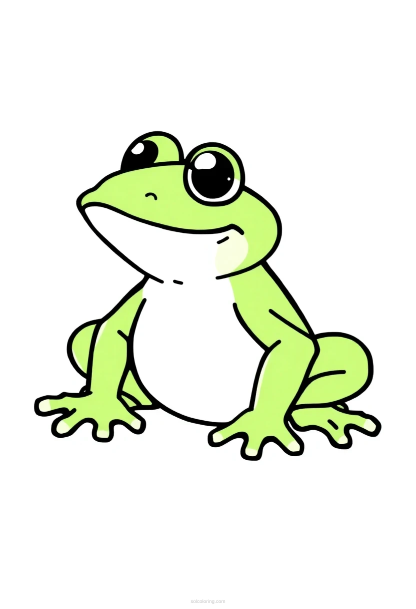 Pixelated Frogger-Style Frog coloring page for kids