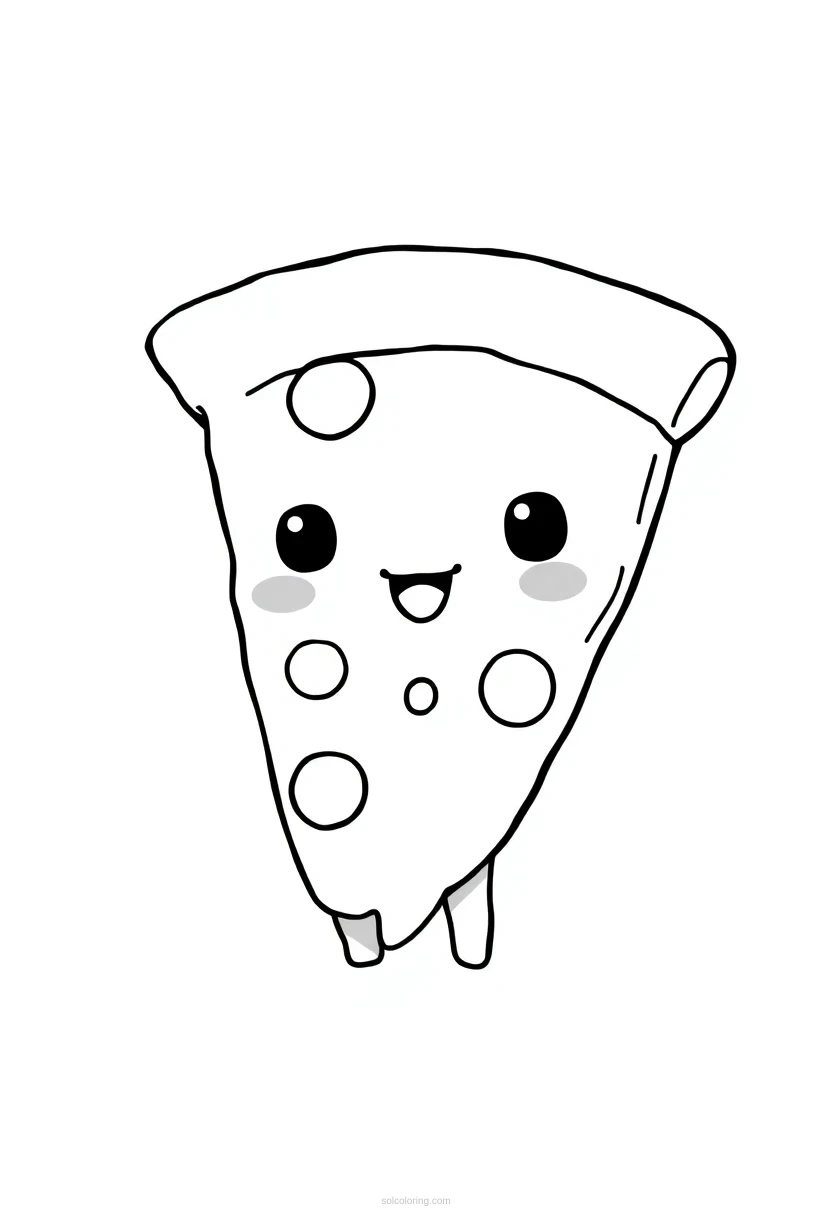Pizza Slice coloring page for kids