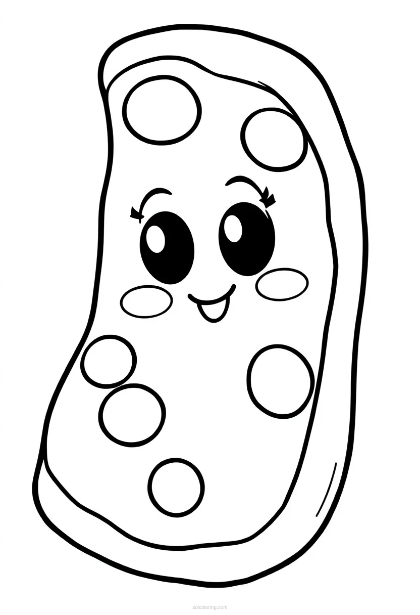 Pizza Slice coloring page for kids