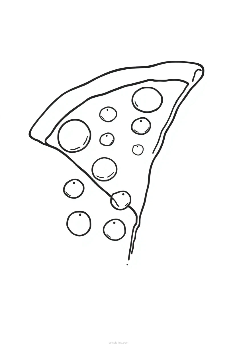 Pizza Slice coloring page for kids