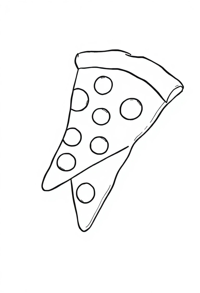 Pizza Slice coloring page, free printable