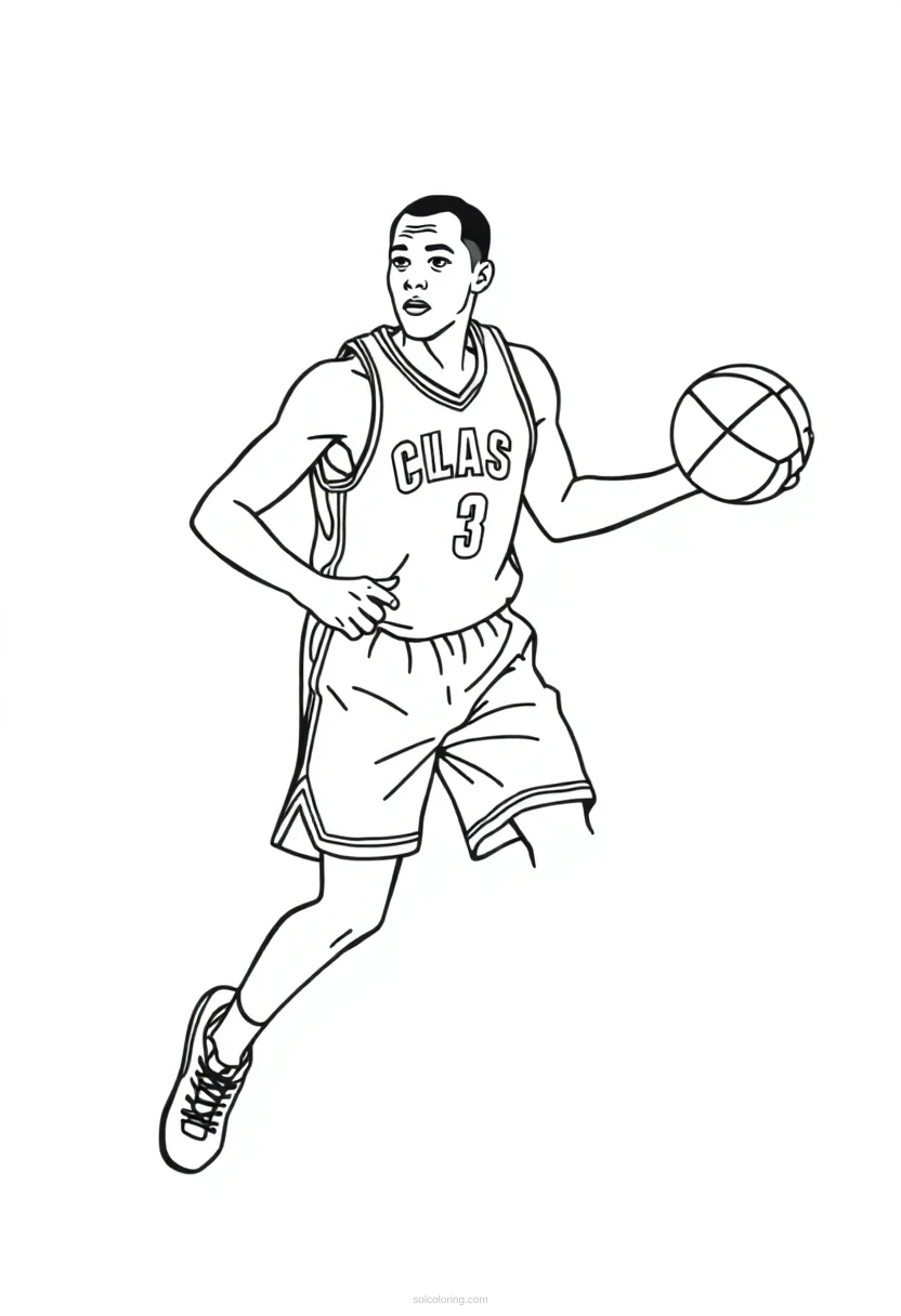 Point Guard In Action coloring pages