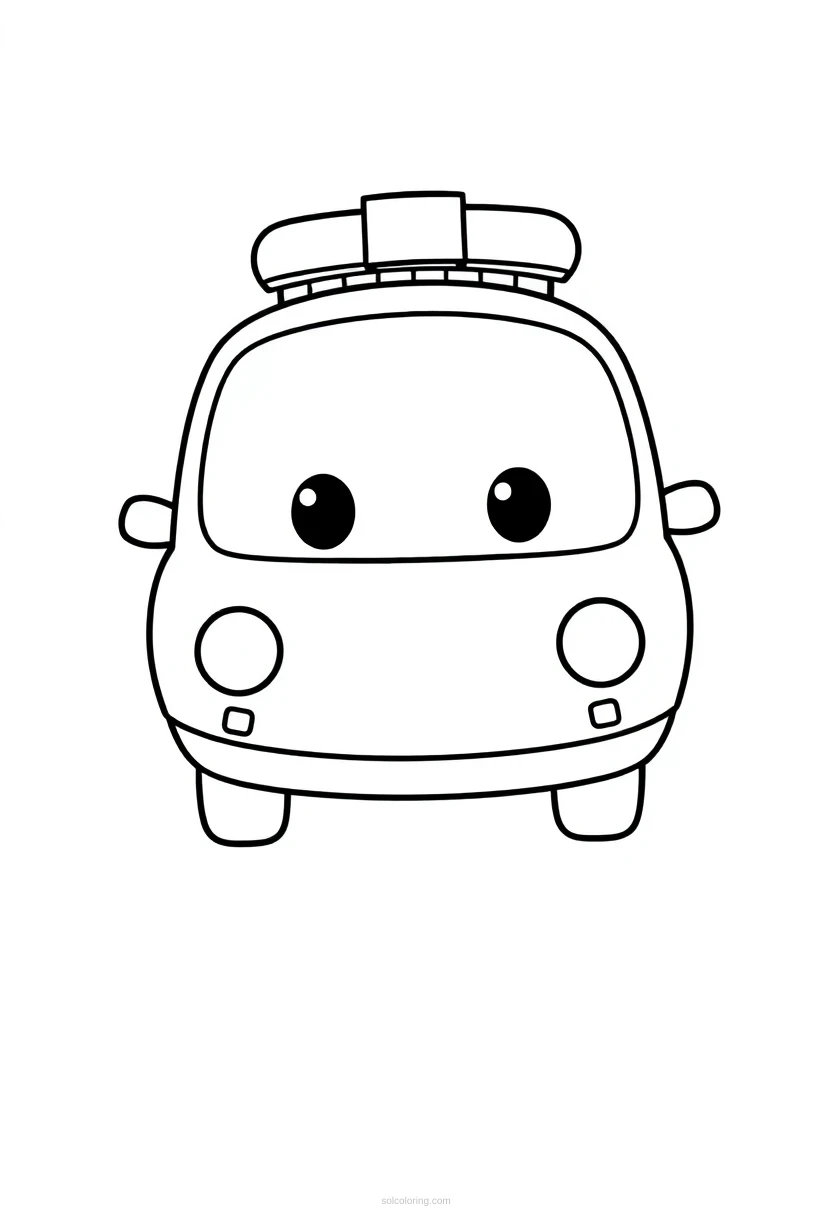 Police Car coloring page for kids