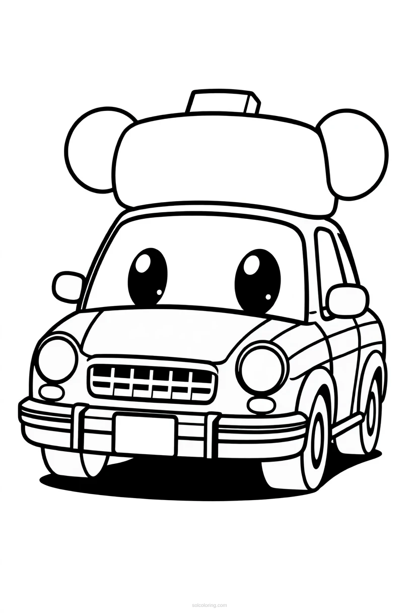 Police Car coloring page for kids