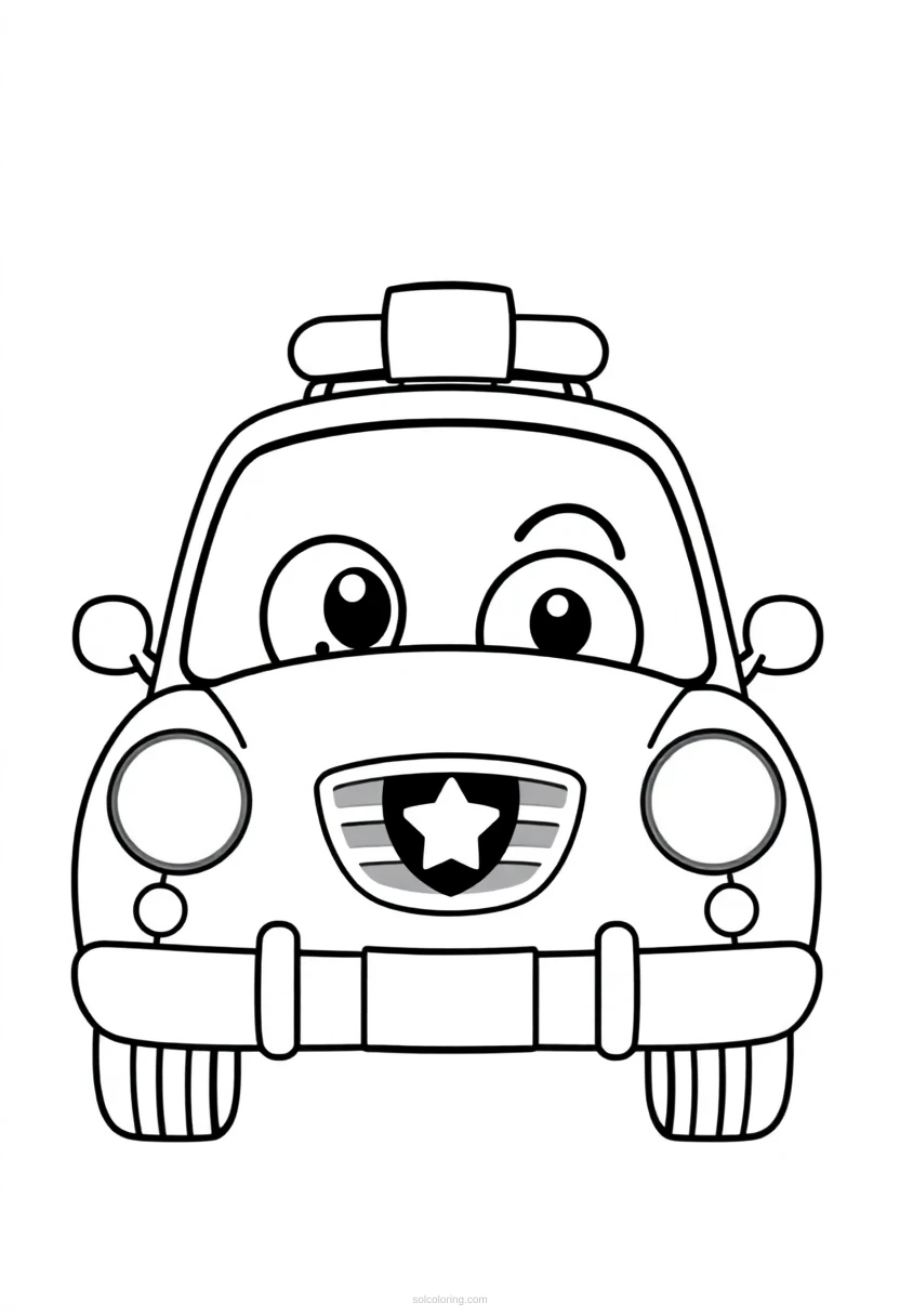 Police Car coloring page for kids