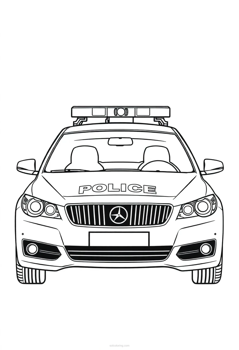 Police Car coloring page for kids
