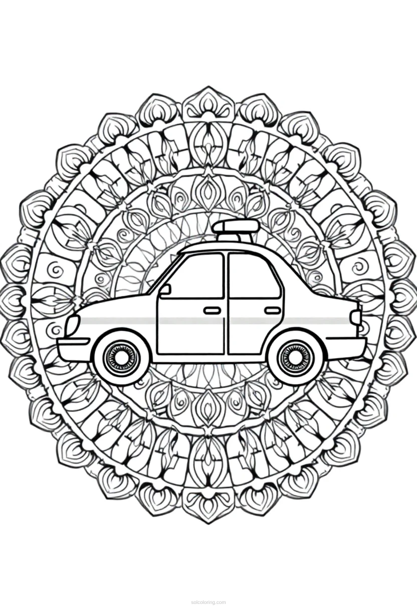 Police Car coloring page for kids
