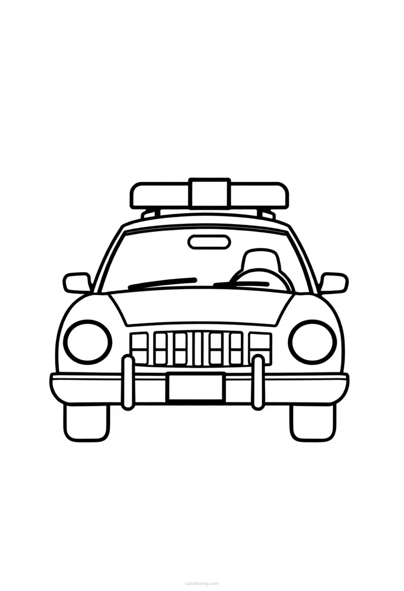 Police Car coloring page for kids