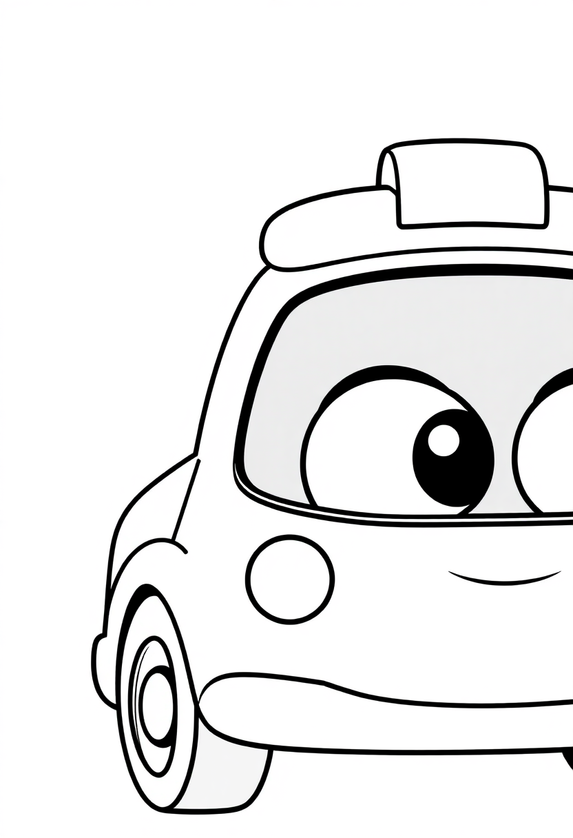 Police Car coloring page, free printable