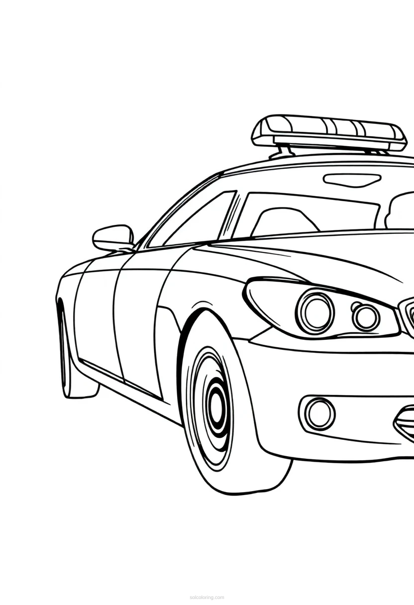 Police Car coloring page for kids