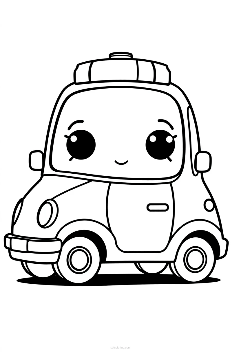 Police Car coloring page for kids