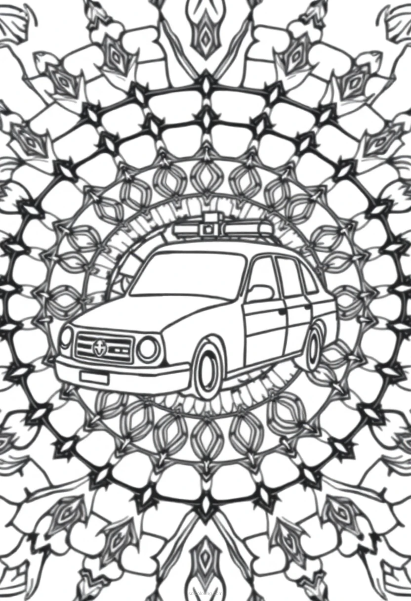 Police Car coloring page for kids