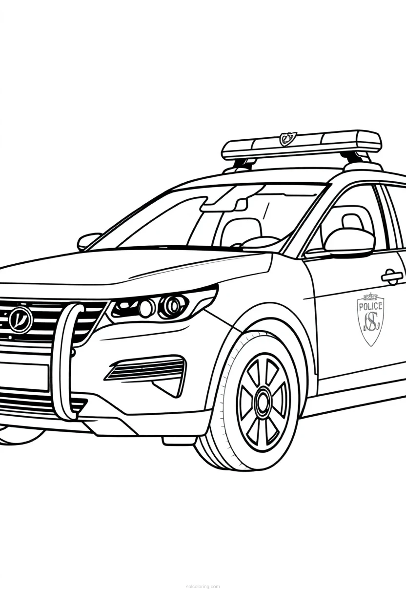 Police Car coloring page for kids