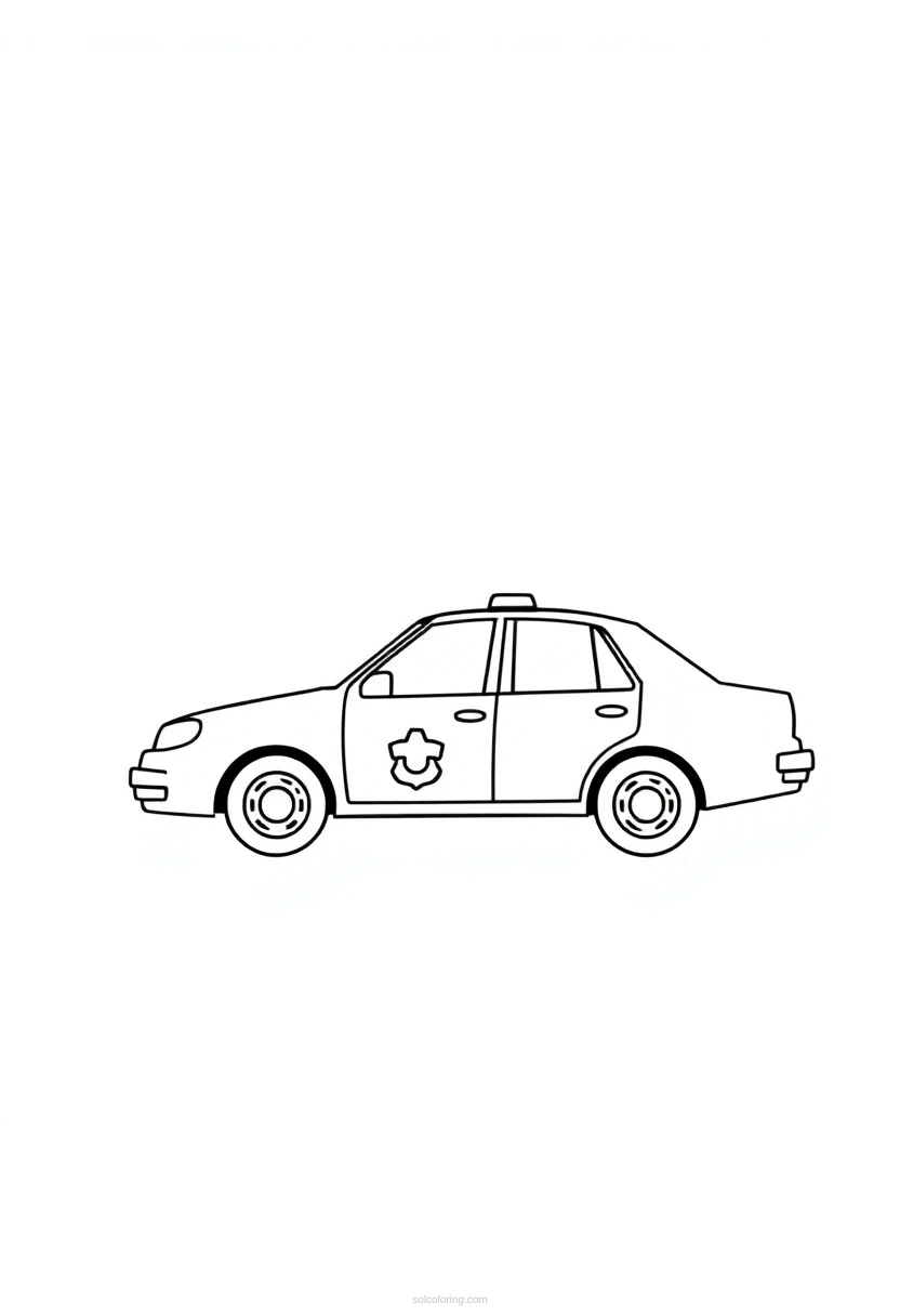 Police Car coloring page for kids