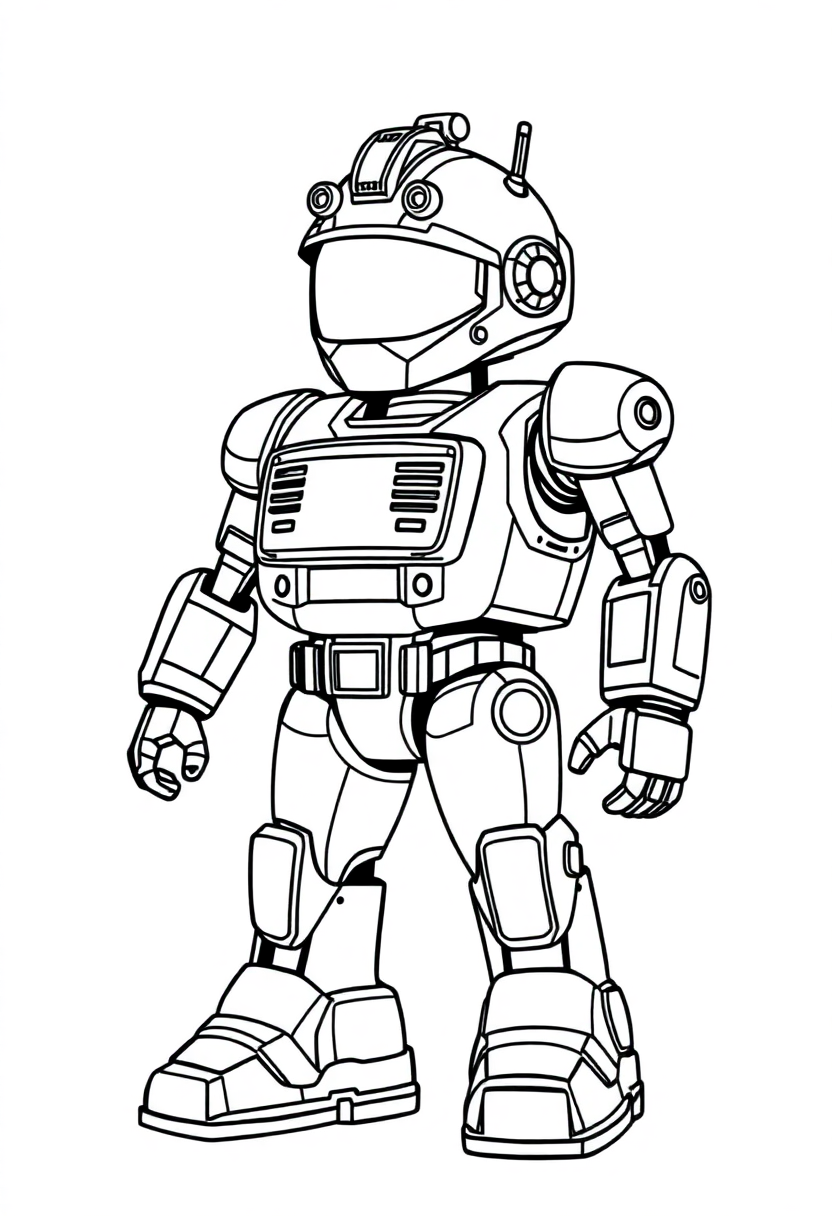 Police Patrol Robot coloring pages