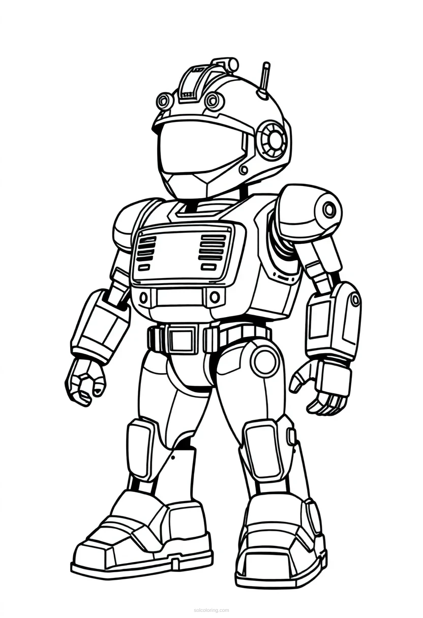 Police Patrol Robot coloring pages