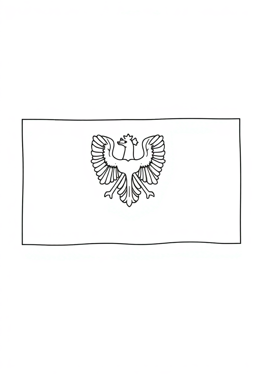 Polish Flag coloring page, free printable