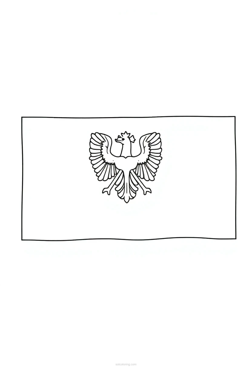Polish Flag coloring page for kids