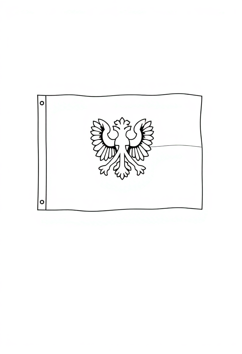 Polish Flag coloring page, free printable
