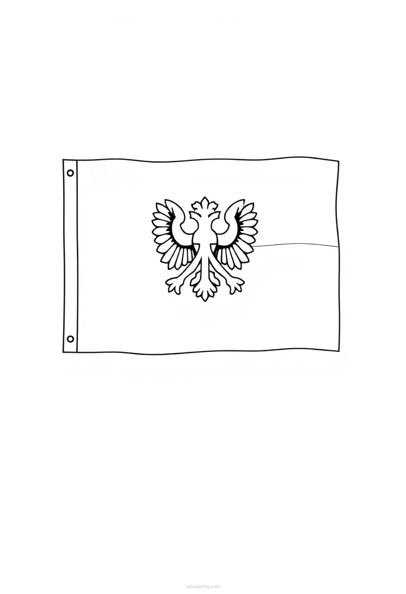 Polish Flag coloring page for kids