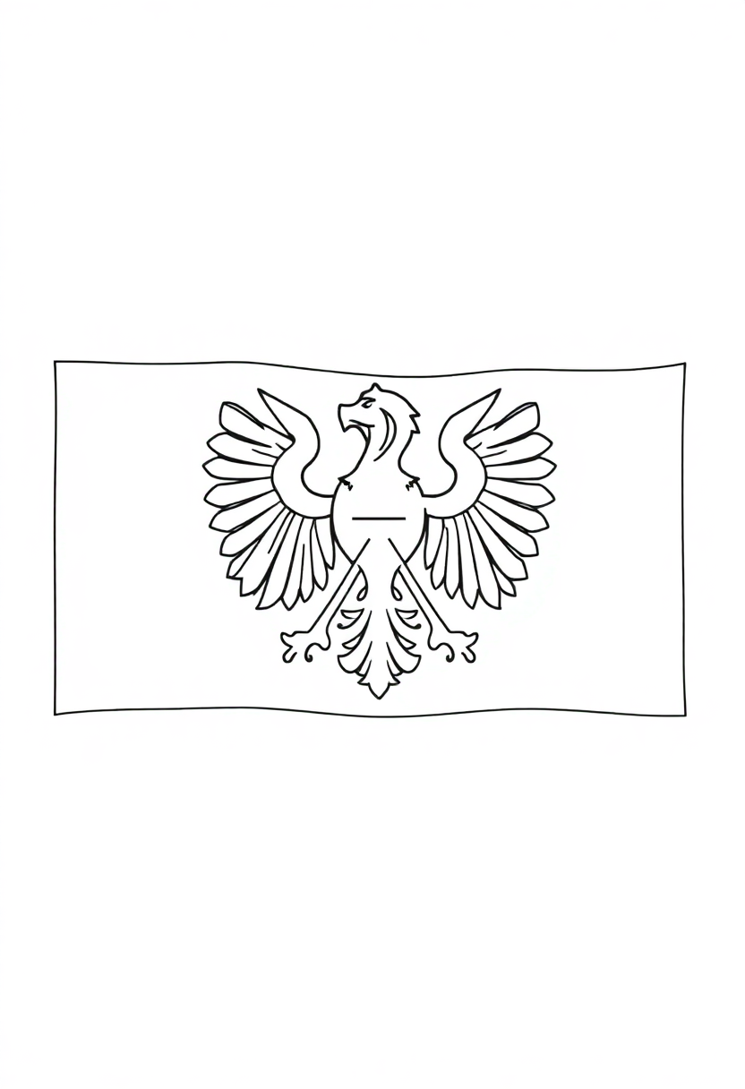 Polish Flag coloring page, free printable
