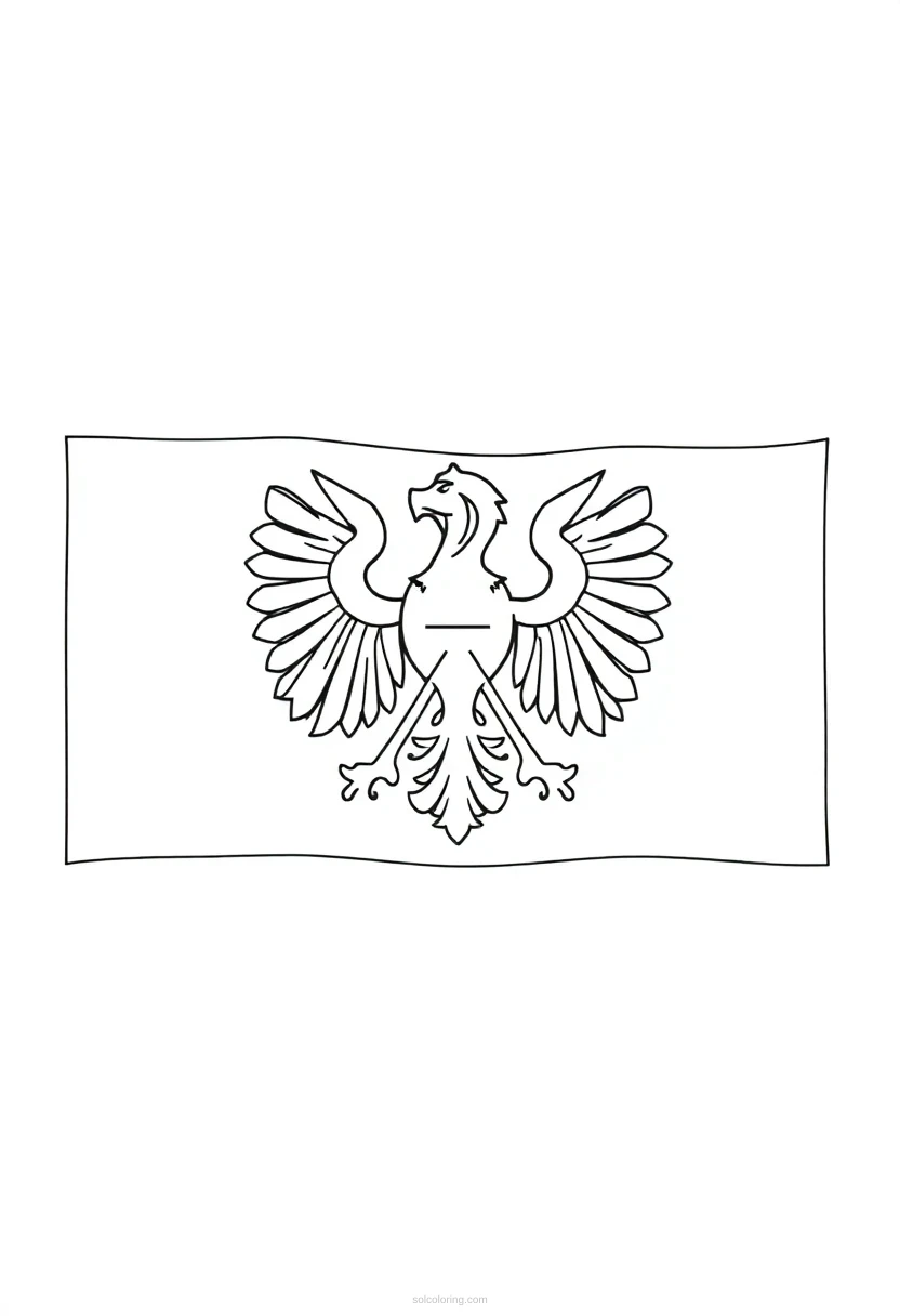 Polish Flag coloring page for kids