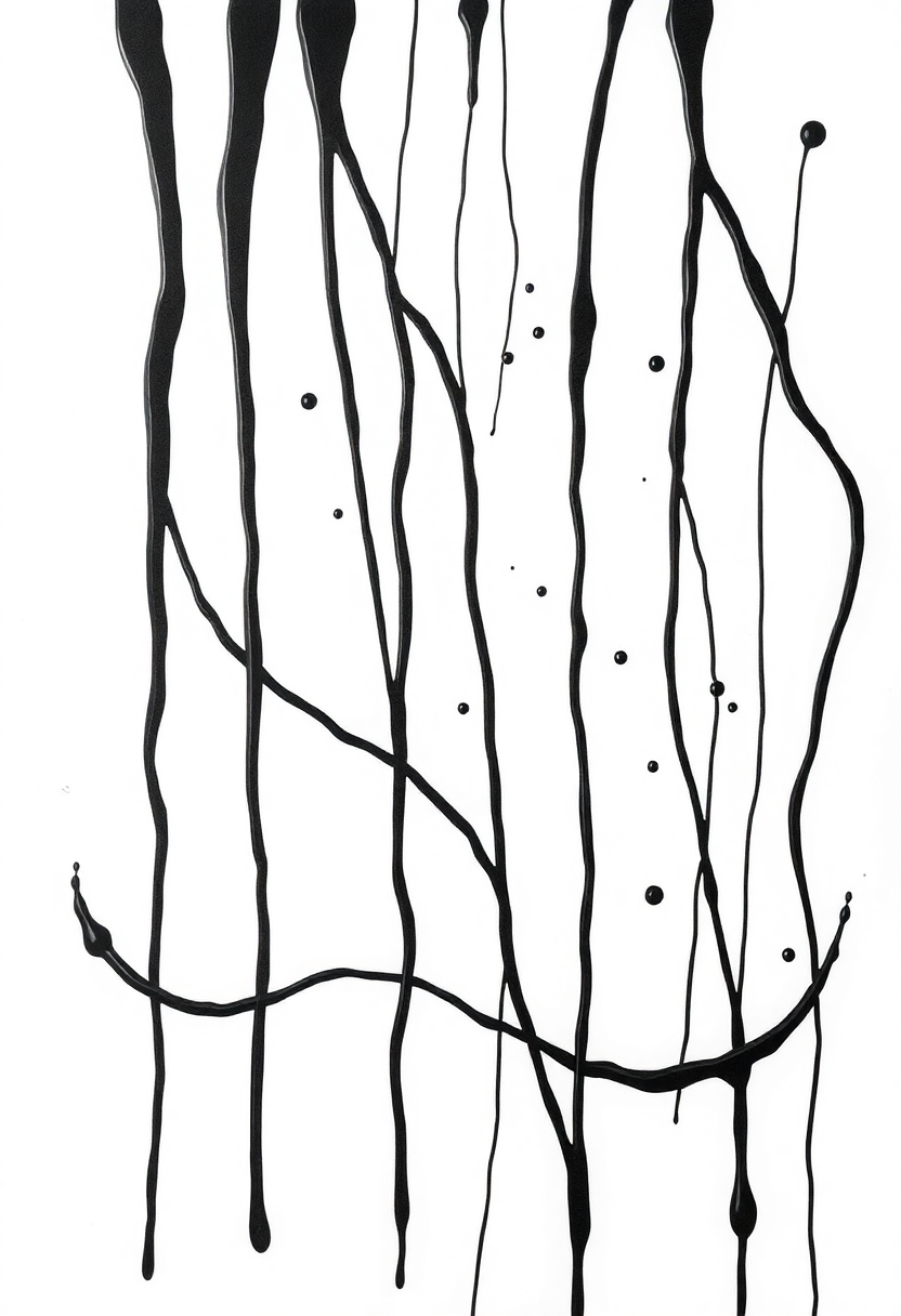 Pollock Drip Painting coloring page, free printable