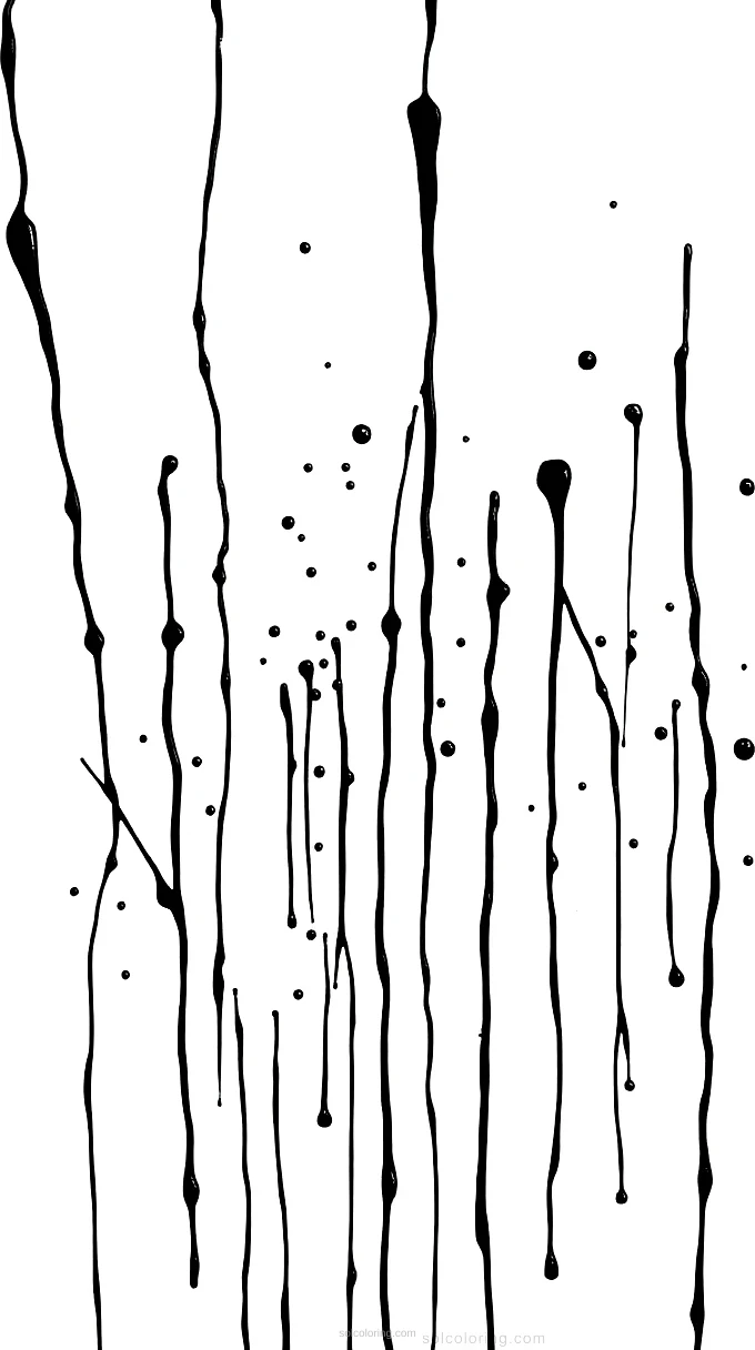 Pollock Drip Painting coloring page for kids