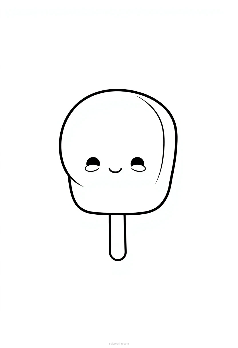 Popsicle coloring page for kids