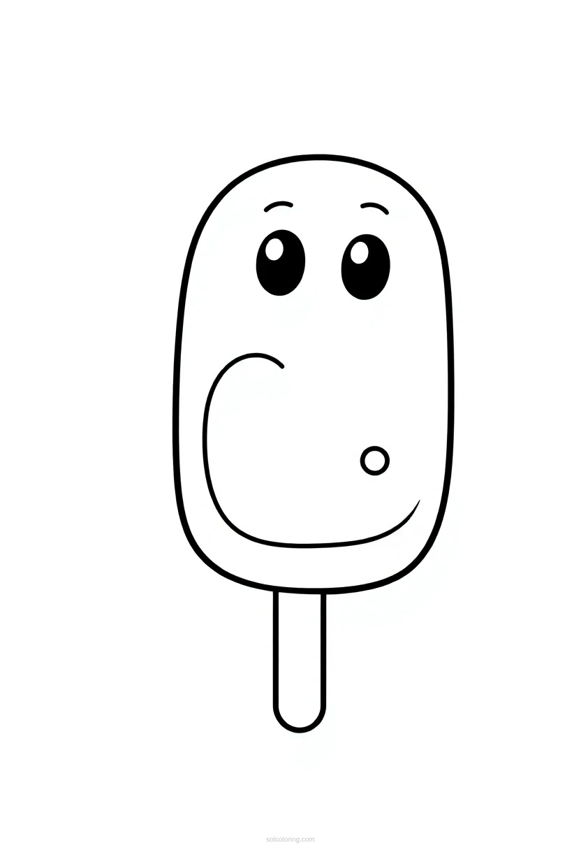 Popsicle coloring page for kids
