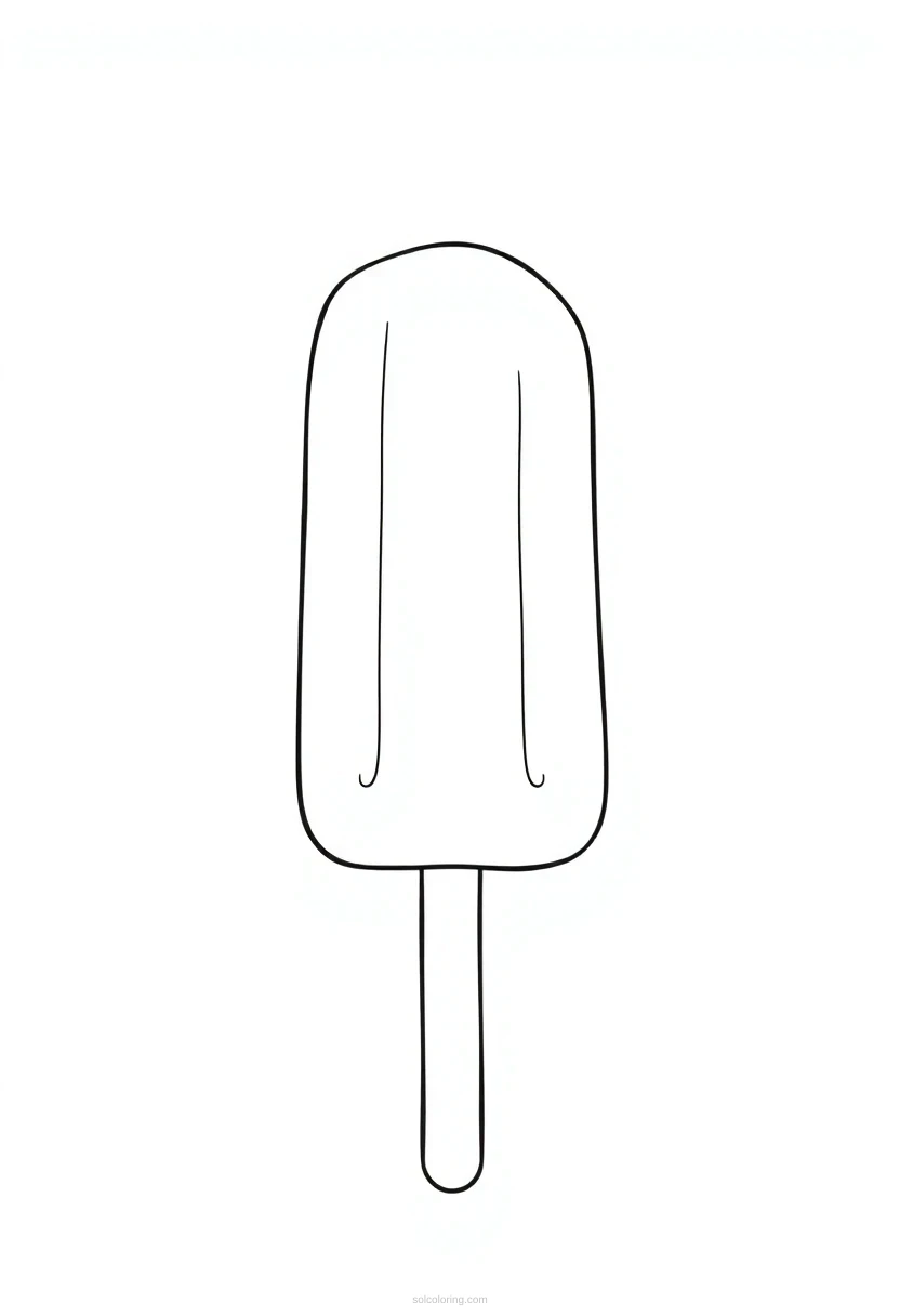 Popsicle coloring page for kids