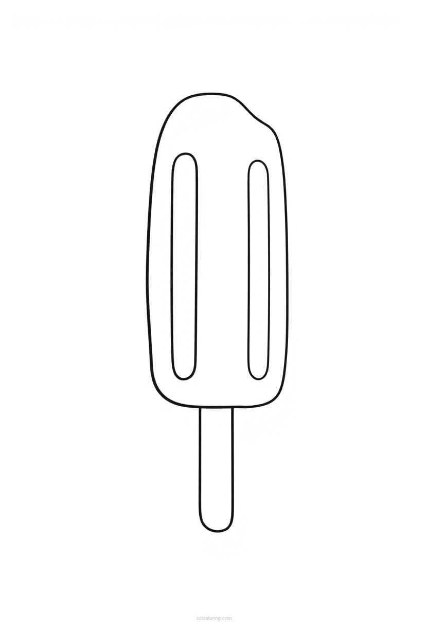 Popsicle coloring page for kids