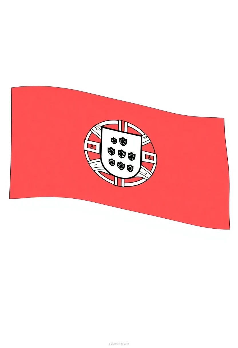 Portuguese Flag coloring pages
