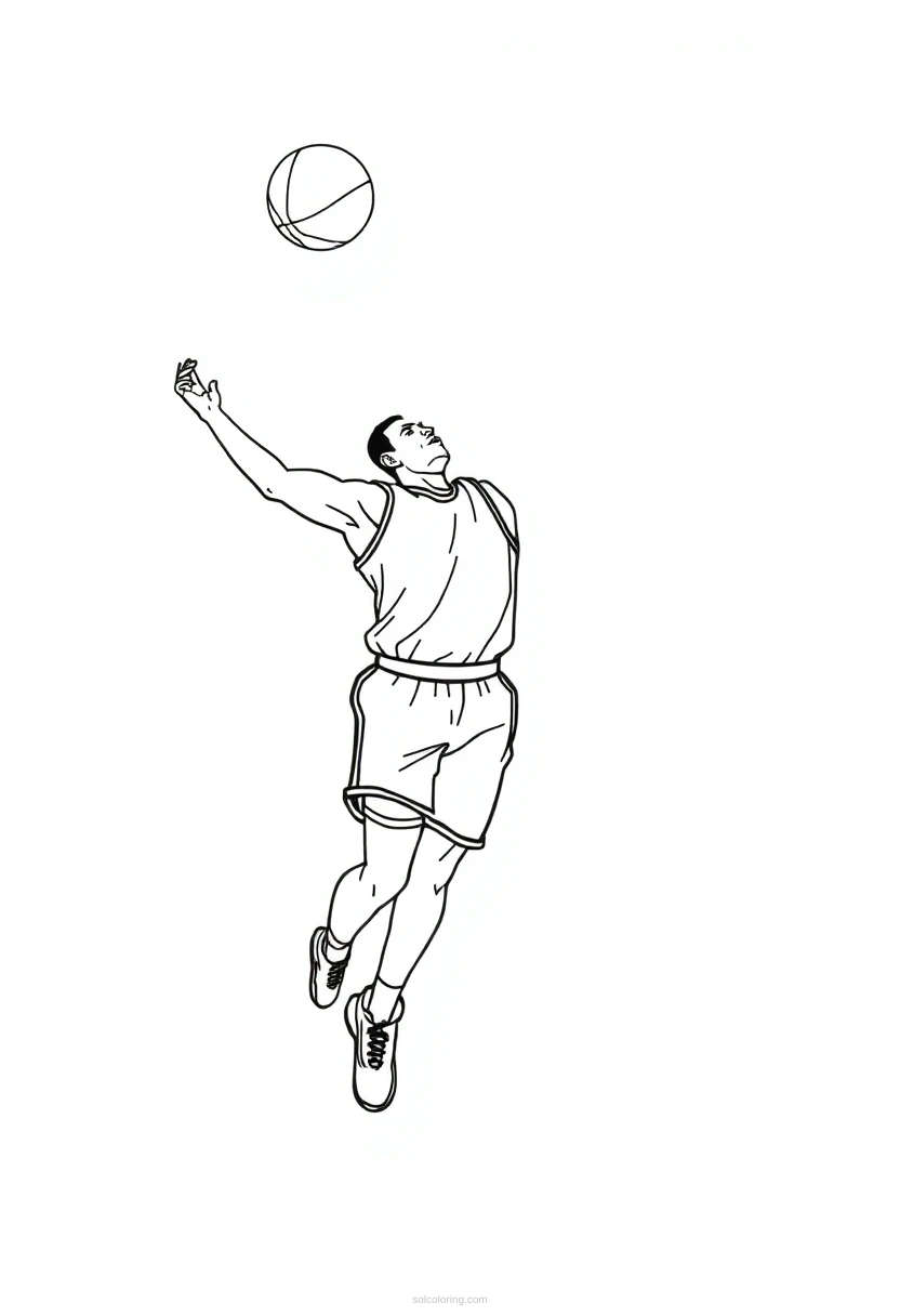 Power Forward Rebounding coloring pages