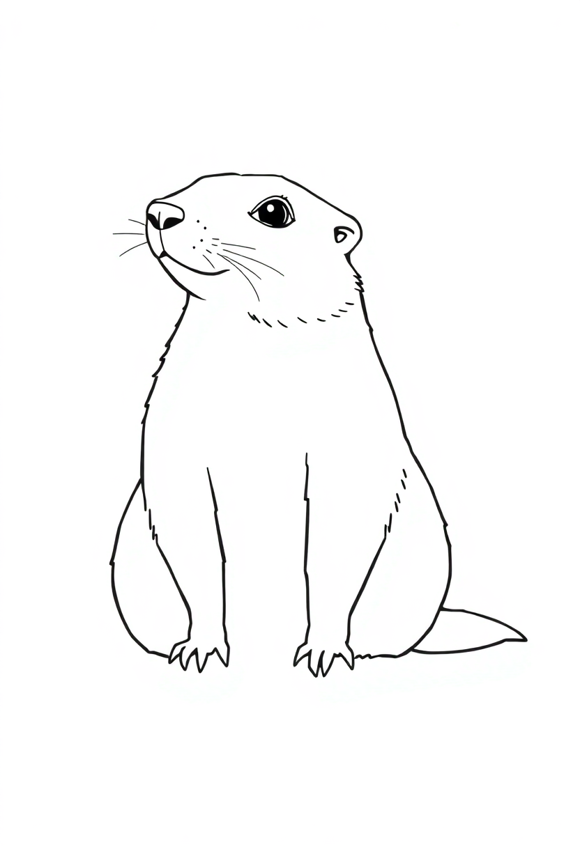 Prairie Dog coloring page, free printable